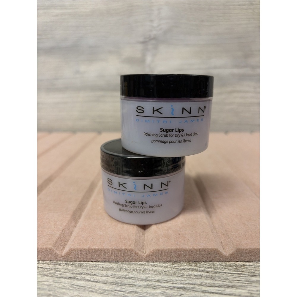 SKINN Cosmetics SUGAR LIPS Polishing Scrub for Dry & Lined Lips~ Lot of 2~Sealed